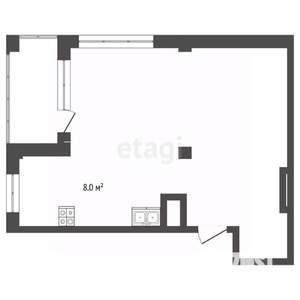 1-к квартира, вторичка, 45м2, 2/3 этаж