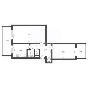 2-к квартира, вторичка, 52м2, 5/5 этаж