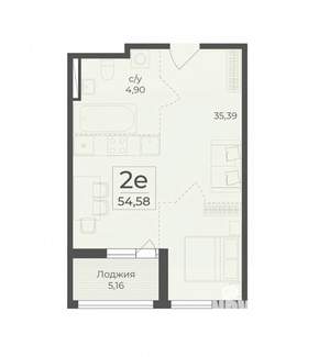 2-к квартира, вторичка, 55м2, 10/18 этаж