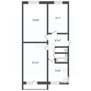 3-к квартира, вторичка, 60м2, 1/5 этаж