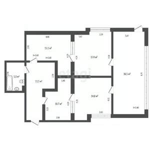 5-к квартира, вторичка, 105м2, 1/5 этаж