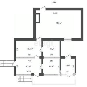 3-к квартира, вторичка, 100м2, 1/2 этаж