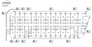 1-к квартира, строящийся дом, 43м2, 2/9 этаж
