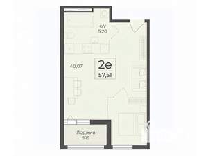 Студия квартира, строящийся дом, 58м2, 2/15 этаж