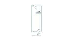 1-к квартира, вторичка, 34м2, 6/9 этаж