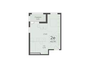 2-к квартира, вторичка, 46м2, 3/15 этаж