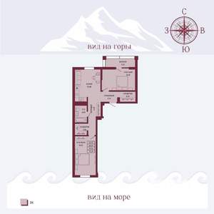 2-к квартира, вторичка, 70м2, 10/16 этаж