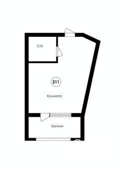 Студия квартира, строящийся дом, 40м2, 2/5 этаж