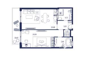 2-к квартира, вторичка, 87м2, 4/8 этаж