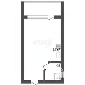 Студия квартира, вторичка, 17м2, 4/7 этаж