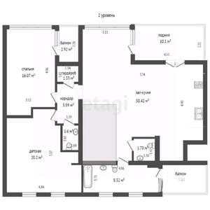4-к квартира, вторичка, 136м2, 4/5 этаж