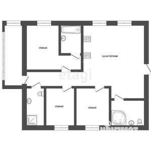 4-к квартира, вторичка, 203м2, 6/9 этаж