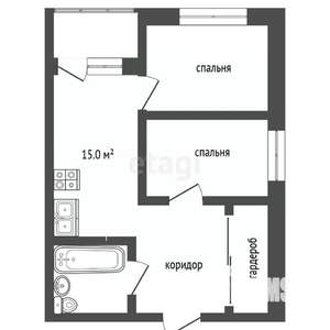 3-к квартира, вторичка, 57м2, 4/10 этаж