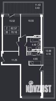 3-к квартира, вторичка, 70м2, 4/8 этаж