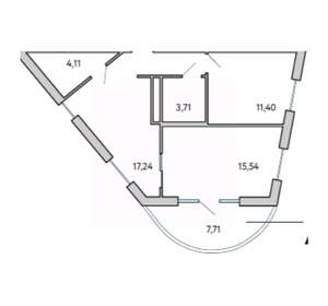 2-к квартира, вторичка, 60м2, 1/10 этаж