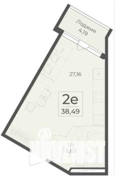 1-к квартира, вторичка, 41м2, 3/7 этаж