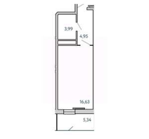 1-к квартира, вторичка, 31м2, 9/10 этаж