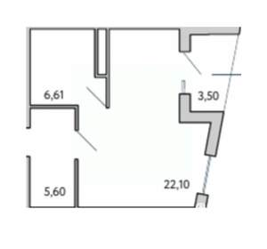 1-к квартира, вторичка, 38м2, 2/10 этаж