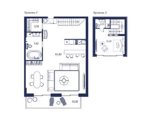 6-к квартира, вторичка, 112м2, 8/8 этаж
