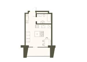 Студия квартира, вторичка, 35м2, 10/22 этаж